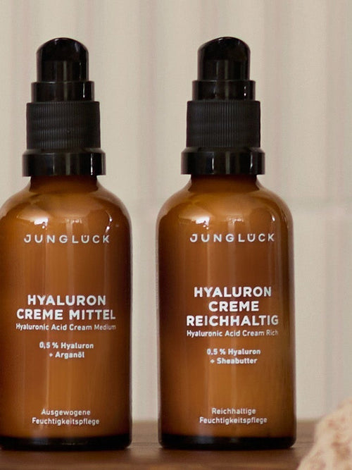 Junglück hyaluronic creams light, medium and rich
