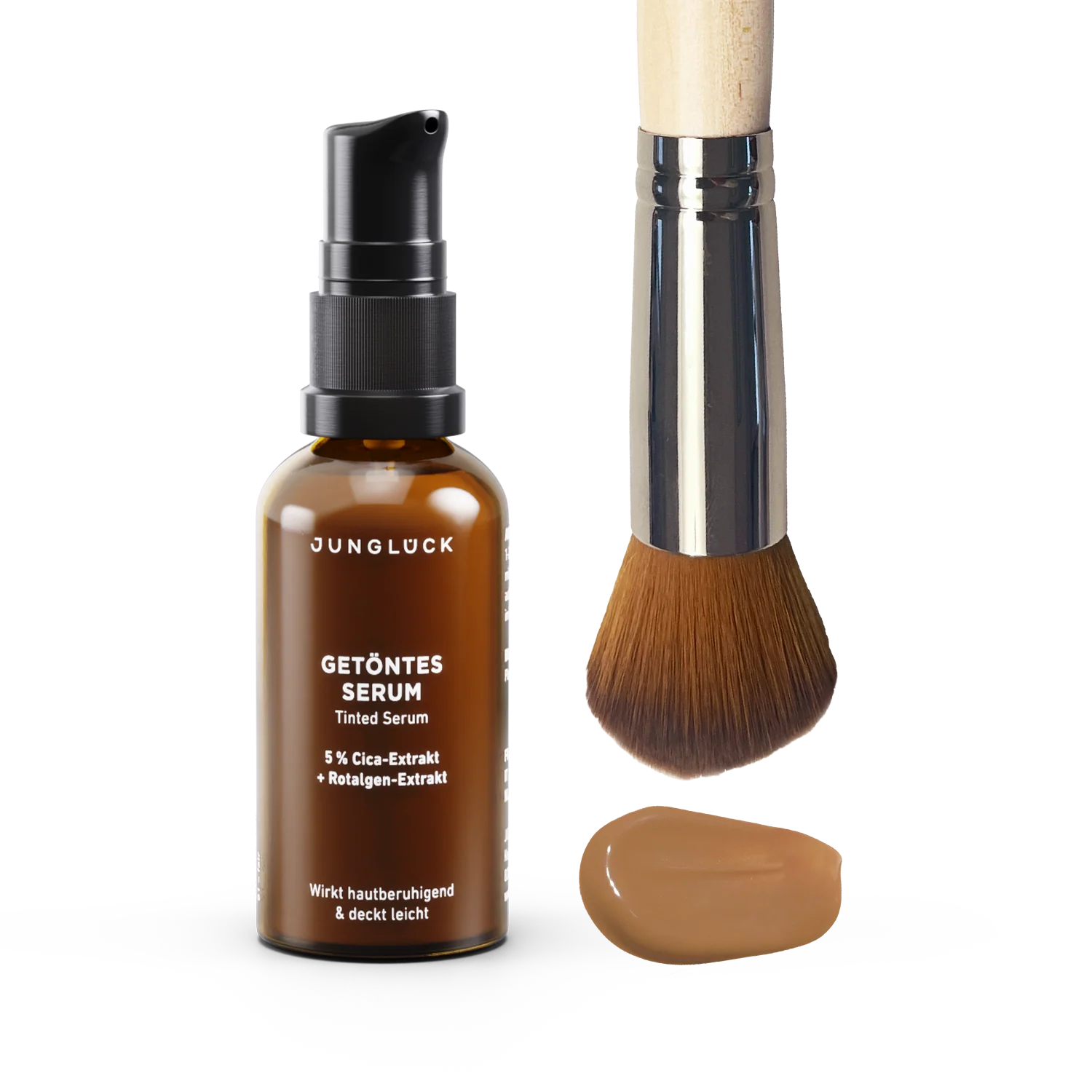 Getöntes Serum + Pinsel Kombi mittel