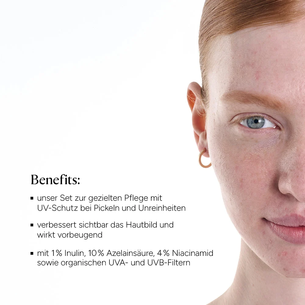Set Unreinheiten mindern mit SPF