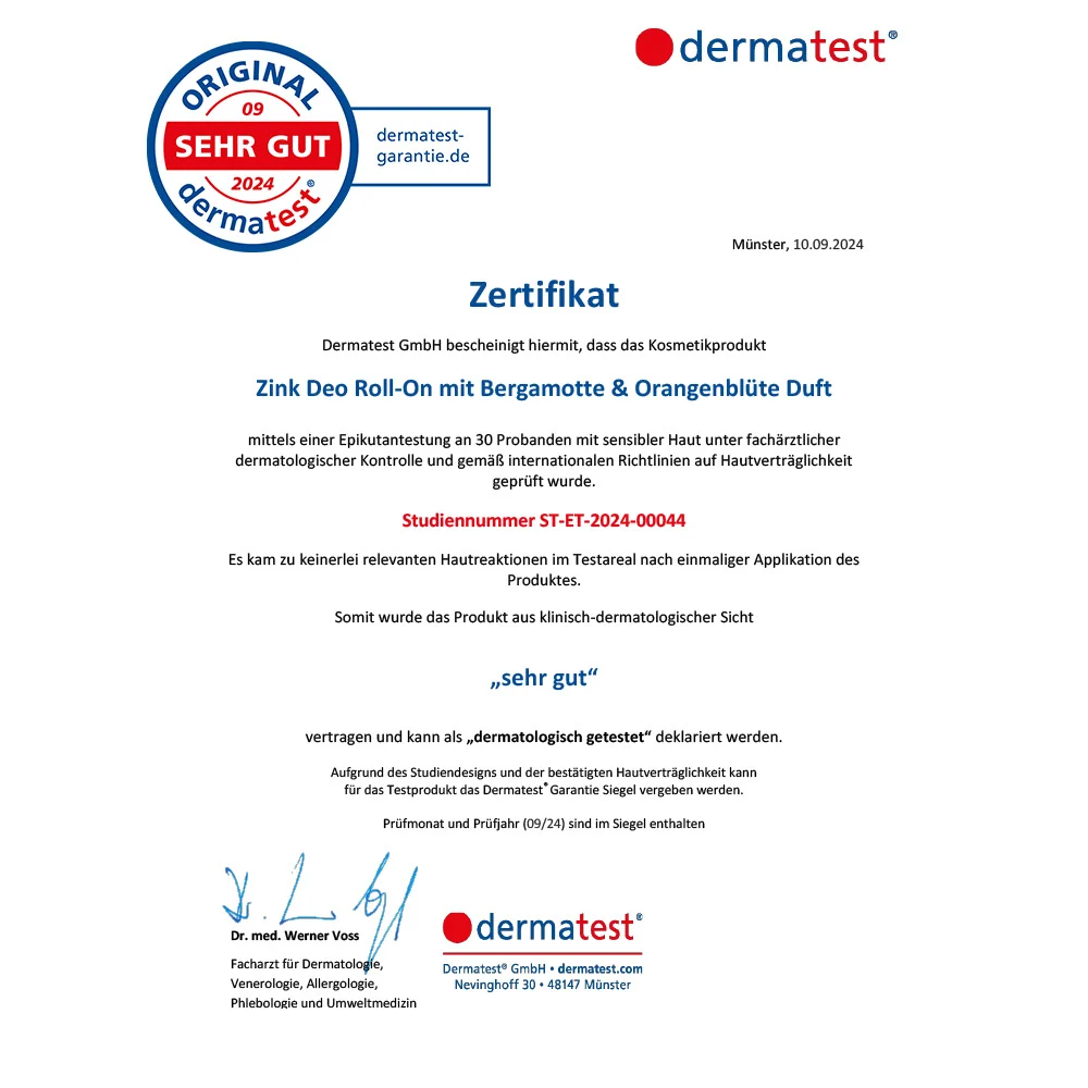 Zink Deo Roll-On met geur