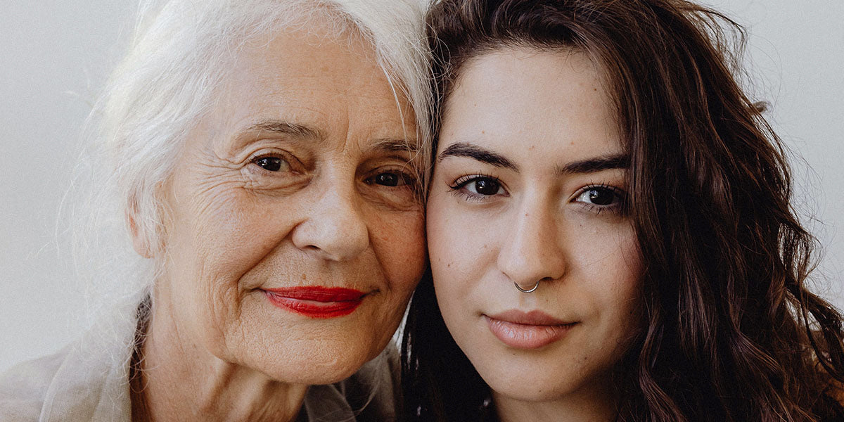 a young and an older woman, face to face